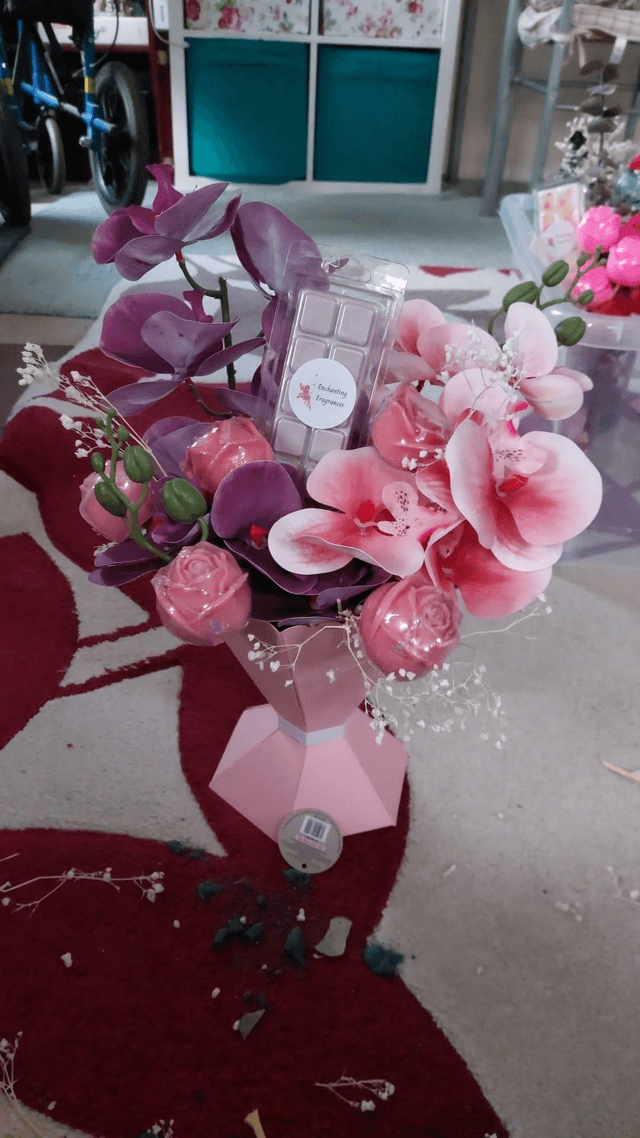 Wax Rose Bouquet 