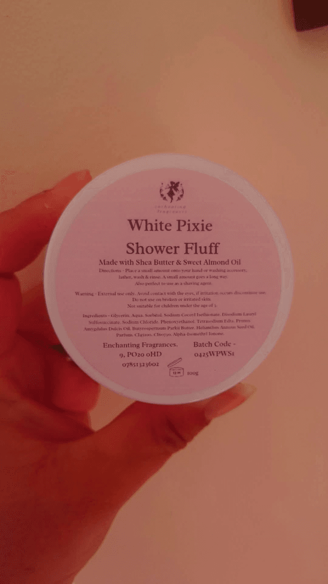 Shower Fluff - White Pixie 